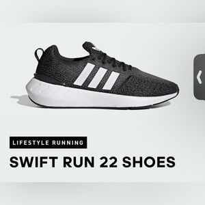 NWOT Men’s Size 12 Adidas Swift Run 22 Shoes.
